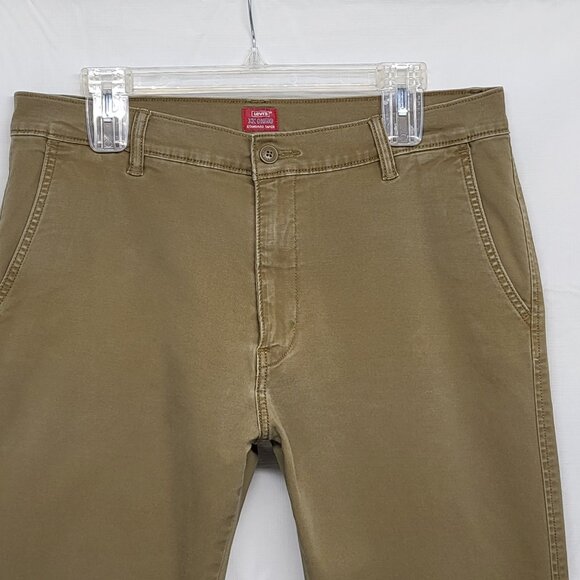 Levis Pants XX Chino Mens 34X32 ( 34 X 30 ) Standard Taper Stretch Beige - Picture 2 of 16